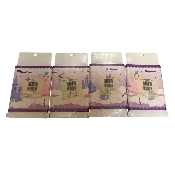 Restore Kids Decorative Wallpaper Border Purple Princess Castle Clouds Lot of 4 - Picture 2 of 5